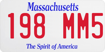 MA license plate 198MM5