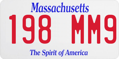 MA license plate 198MM9