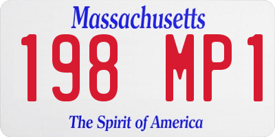 MA license plate 198MP1