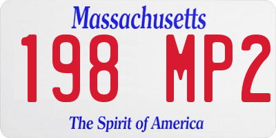 MA license plate 198MP2