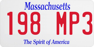 MA license plate 198MP3