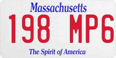 MA license plate 198MP6