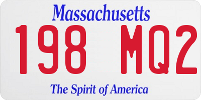 MA license plate 198MQ2