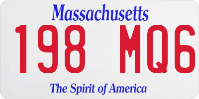 MA license plate 198MQ6