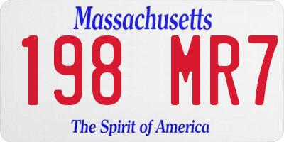 MA license plate 198MR7