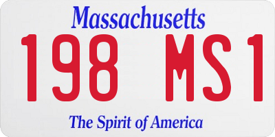 MA license plate 198MS1