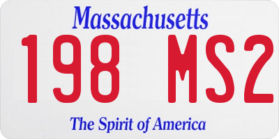 MA license plate 198MS2