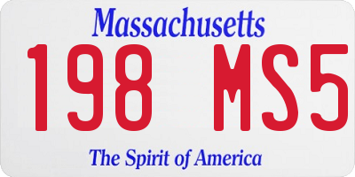 MA license plate 198MS5