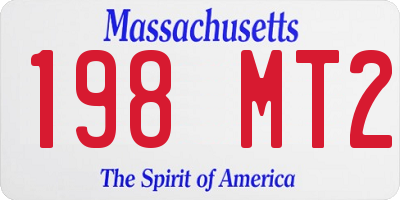 MA license plate 198MT2