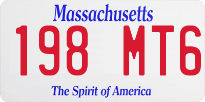 MA license plate 198MT6