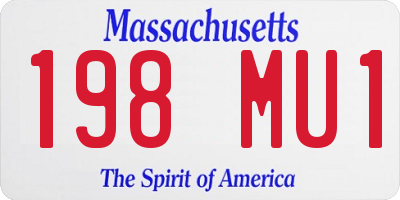 MA license plate 198MU1