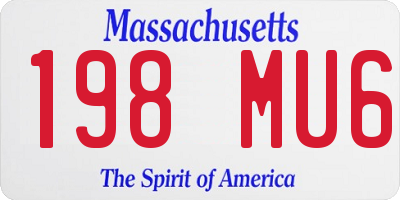 MA license plate 198MU6
