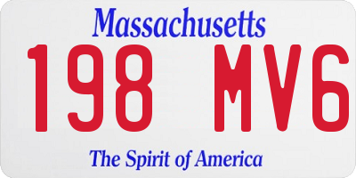 MA license plate 198MV6