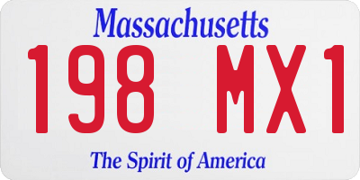 MA license plate 198MX1