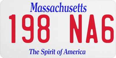 MA license plate 198NA6