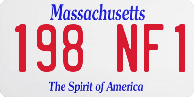 MA license plate 198NF1