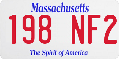 MA license plate 198NF2
