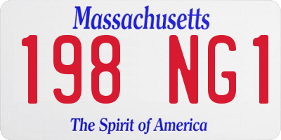 MA license plate 198NG1
