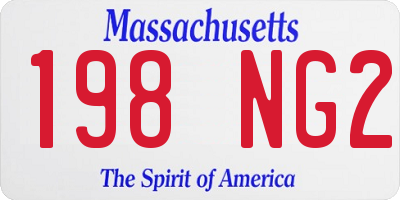 MA license plate 198NG2