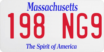 MA license plate 198NG9