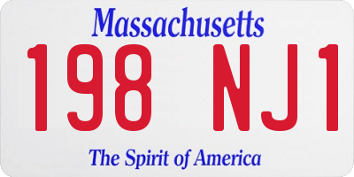 MA license plate 198NJ1