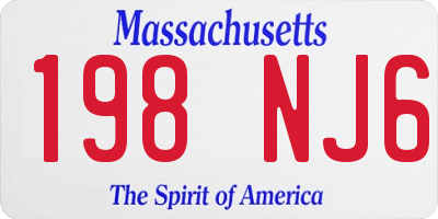 MA license plate 198NJ6
