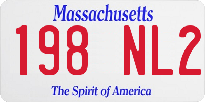 MA license plate 198NL2