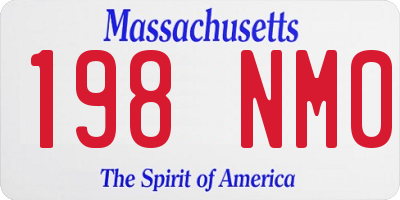 MA license plate 198NM0