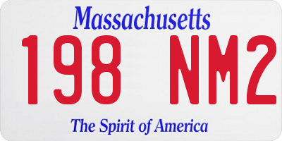 MA license plate 198NM2