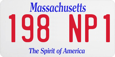 MA license plate 198NP1