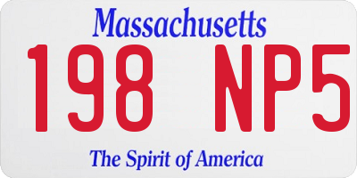 MA license plate 198NP5