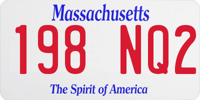 MA license plate 198NQ2
