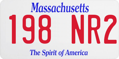 MA license plate 198NR2