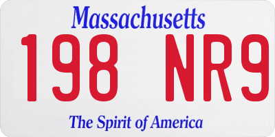 MA license plate 198NR9
