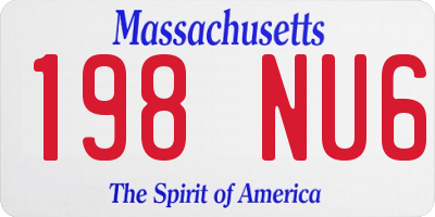 MA license plate 198NU6