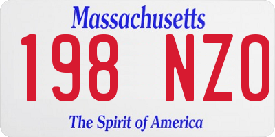 MA license plate 198NZ0