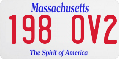 MA license plate 198OV2