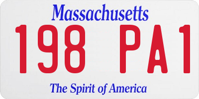 MA license plate 198PA1