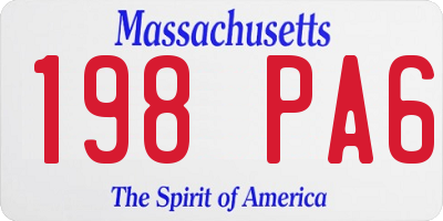 MA license plate 198PA6