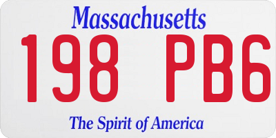 MA license plate 198PB6