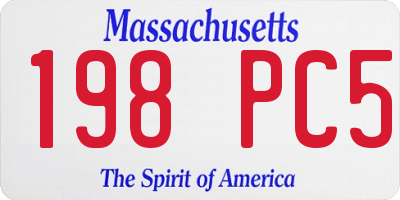 MA license plate 198PC5