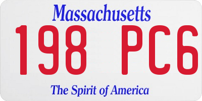 MA license plate 198PC6