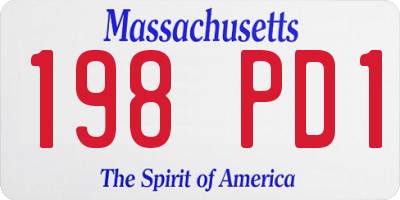 MA license plate 198PD1