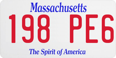 MA license plate 198PE6