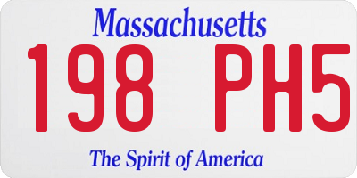 MA license plate 198PH5