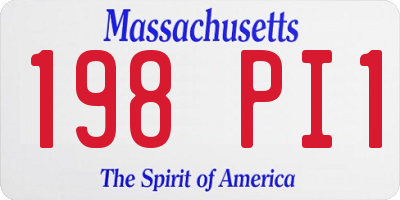 MA license plate 198PI1