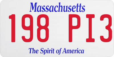 MA license plate 198PI3
