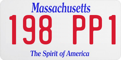 MA license plate 198PP1