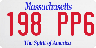 MA license plate 198PP6