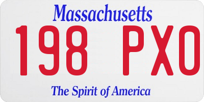MA license plate 198PX0
